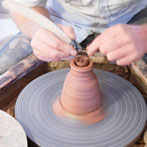 Tim Lake at work in his workshop 2017